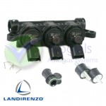 Landi Renzo LPG-Einspritzschiene 3 Zylinder GIRS-12 XXS Braun