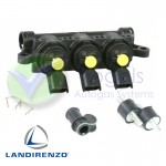 Landi Renzo LPG-Einspritzschiene 3 Zylinder GIRS-12 XS Gelb