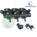 Landi Renzo LPG-Einspritzschiene 3 Zylinder GIRS-12 XS Gelb