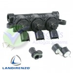Landi Renzo LPG-Einspritzschiene 3 Zylinder GIRS-12 M Schwarz