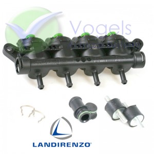 Landi Renzo LPG-Einspritzschiene 4 Zylinder GIRS-12 S Grün