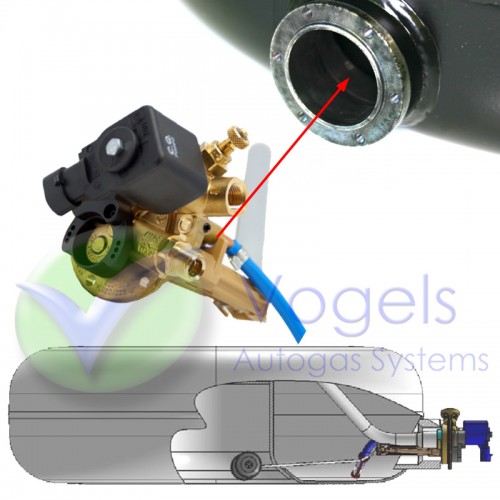 Multiventil Tomasetto AT02 Extra 8mm 0° H220/225/230mm für LPG-Unterflurtank 1-Loch