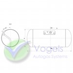 Füllstopventil 80% Ø400-450 mm 52° für LPG-Zylindertank 4-Loch