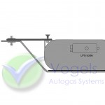 Set mit 4 Leisten für Einbau-LPG-Radmuldentank + Montagematerial