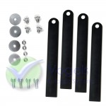 Set mit 4 Leisten für Einbau-LPG-Radmuldentank + Montagematerial