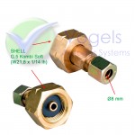 Adapter mit Gummidichtung SHELL x 8mm Kompression - Linksgewinde