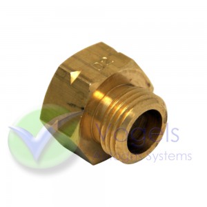 Gasflaschenadapter D2 – Innengewinde W21,8 x 1/14 links x Außengewinde W20 x 1/14 links G.1