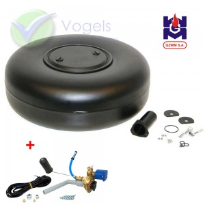 GZWM LPG-Radmuldentank 1-Loch 30° Intern 61,5L (Ø680x220) inkl. Multivalve