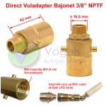 LPG-Fülladapter Bajonett x 3/8 NPT– zum Befüllen direkt am 80 %-Füllventil