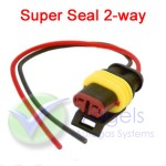 AMP Super Seal 2-Way-Stecker mit 15 cm Kabel