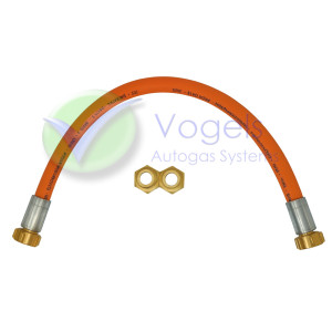 Hochdruck-Gasschlauch 400mm 2 x G.2 SHELL-F (21,8 x 1/14 lh) inkl. 2 x D4 Adapter