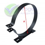 Montagehalterung mit Sockel Unbehandelt für zylindrische LPG-Tanks von Ø200mm bis Ø360mm - Pro Stück