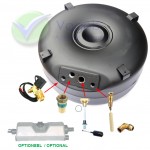 GZWM LPG-Radmuldentank 4-Loch 122L (Ø720x350) 52° inkl. Ventile - Armaturenkasten optional