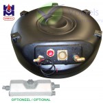 GZWM LPG-Radmuldentank 4-Loch 76L (Ø650x270) 52° inkl. Ventile - Armaturenkasten optional