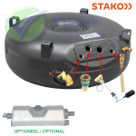 STAKO LPG-Ringtank 4-Gats 55L (Ø600x230) 52° incl. Appendages - Tankkast optioneel.