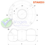 STAKO LPG-Ringtank 4-Gats 75L (Ø720x230) 52° incl. Appendages - Tankkast optioneel.