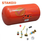 STAKO Zylindrischer LPG-Brenngastank 4-Loch 20 Liter (Ø200x717) - Inkl. Ventile - Armaturenkasten optional