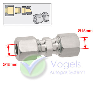 Kupplung Gerade Kompressionskupplung 15mm x 15mm (07-705-08)