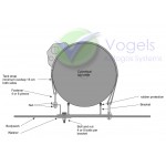 LPG-Tankrahmen - Tankbefestigung Universal 115 cm unbehandelt - für LPG-Zylindrtanks