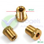 Messing-Rohrnippelverschraubung Ø8mm M12x1