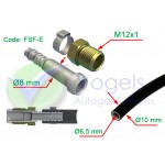 SF-Fitting XD-4 FSF-E M12 + Oetiker-Rohrklemme