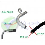 SF-Fitting XD-4 FSR-K 90° + Oetiker-Rohrklemme