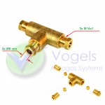 T-Stück 3x Ø8mm Klemmanschluss für 8mm Rohr