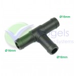T-Stück Kunststoff 3x 16mm für Kühlmittelschlauch