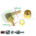 LPG-Flexrohr-Set FARO 6 mm x 6 m. + 2x Kupplung